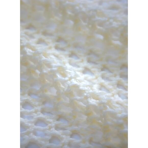 Retro Crochet Open Front Long Sleeve Boho Cardigan Beige L (10) - Picture 5 of 6